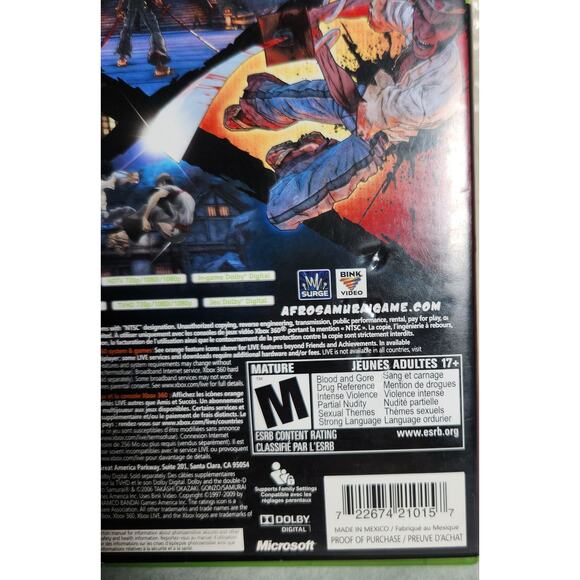 Afro Samurai Microsoft Xbox 360 Live CIB 2009 Video Game Pre-owned - Picture 8 of 9